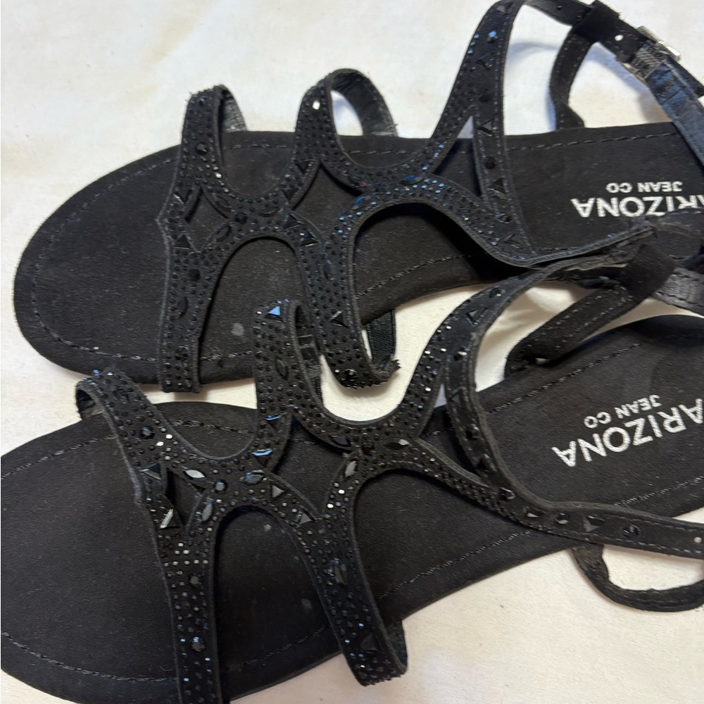 Black Strappy Sandals - Picture 2 of 5